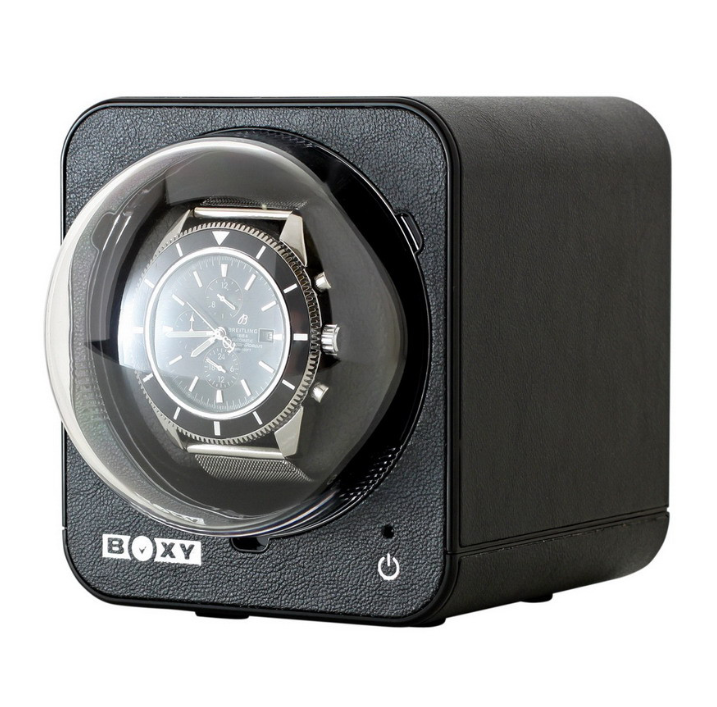 Boxy Black Leather